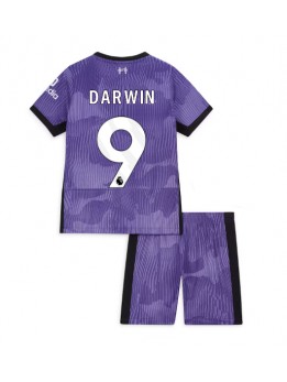 Liverpool Darwin Nunez #9 Replika Tredje Kläder Barn 2023-24 Kortärmad (+ byxor)